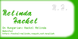 melinda hackel business card